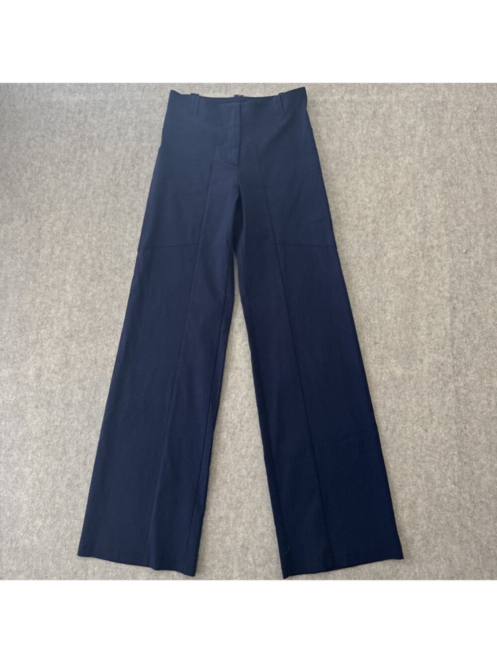 ART Ateliers Rare Toggery Wide Leg Pants Womens 2 Navy Blue Full Length Italy